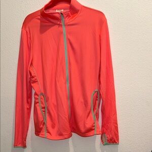 Danskin Now Coral Jacket with Teal Details